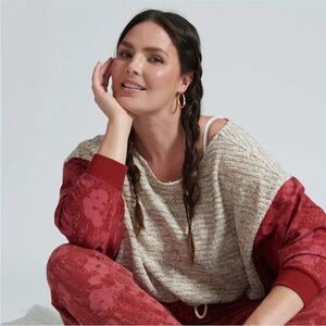 Anthropologie Pullover Flora Printed Sweatshirt Comfy Women’s Large